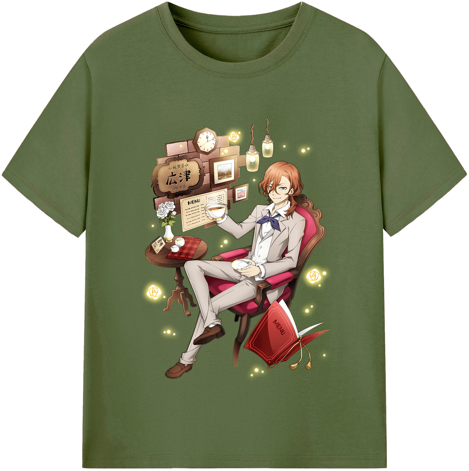 （画像用） 文豪ストレイドッグス Bungo Stray Dogs 綿100％半袖Tシャツ（フロントプリント）